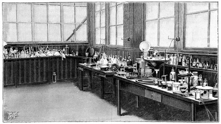 IMAGO ICONS: Marie Curie Part of Pierre and Marie Curie s laboratory, Paris. Engraving published 1904. WHA  !ACHTUNG AUFNAHMEDATUM GESCHÄTZT! Copyright: WHA UnitedArchives0390005811