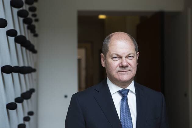 Hamburgs Bürgermeister Olaf Scholz in der Hamburger Landesvertretung in der Jägerstrasse, Berlin