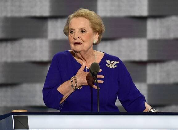 July 26, 2016 - Philadelphia, Pennsylvania, United States of America - Former United States Secretary of State Madeleine Albright makes remarks during the second session of the 2016 Democratic National Convention at the Wells Fargo Center in Philadelphia, Pennsylvania on Tuesday, July 26, 2016..Credit: CNP. Philadelphia United States of America - ZUMAs152