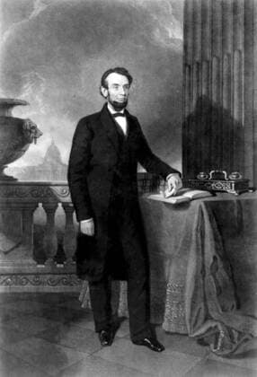 President Abraham Lincoln. 16th President of the United States of America. WHA  !ACHTUNG AUFNAHMEDATUM GESCHÄTZT! Copyright: WHA UnitedArchivesWHA_4538_TR