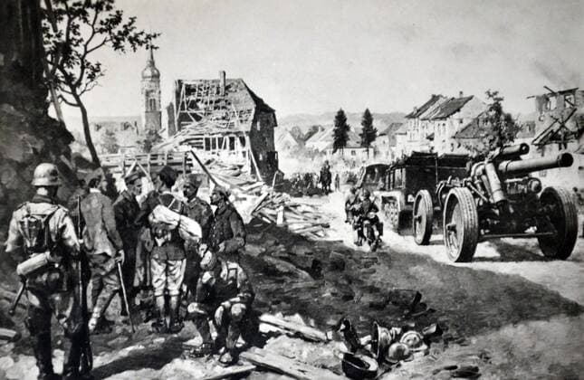 German world War Two postcard showing the German army in Poland in the autumn of 1939 WHA  !ACHTUNG AUFNAHMEDATUM GESCHÄTZT! Copyright: WHA UnitedArchivesWHA_042_0097