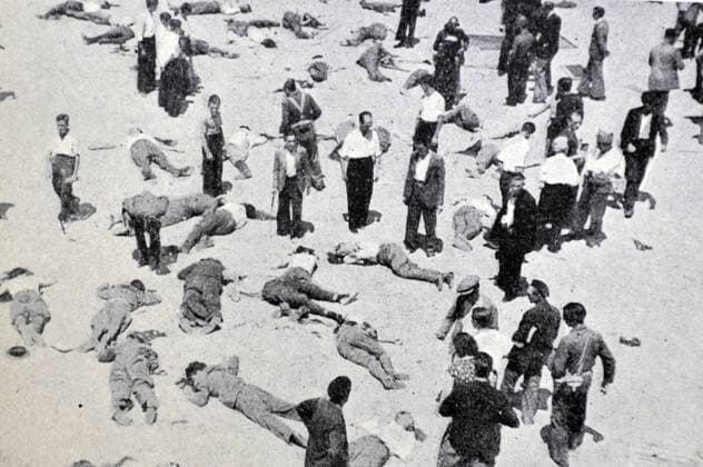 Spanish Civil War: 19th July 1936, Republican casualties after the capture of the mountain headquarters near Madrid by nationalist forces WHA  !ACHTUNG AUFNAHMEDATUM GESCHÄTZT! Copyright: WHA UnitedArchivesWHA_042_0692