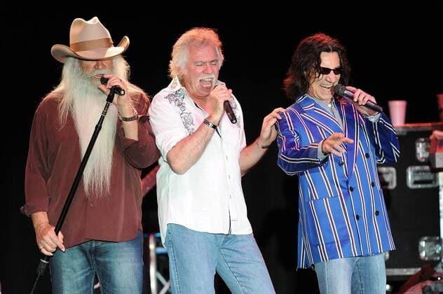 Mar. 27, 2011 - Kenansville, North Carolina; USA - (L-R) Singers WILLIAM LEE GOLDEN, JOE BONSALL and RICHARD STERBAN of the singing group The Oak Ridge Boys perform live as the Duplin County Events Center. Copyright 2011 Jason Moore. - ZUMAm78_