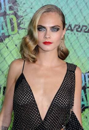Suicide Squad Premiere in New York Cara Delevingne arrives on the red carpet at the world premiere of Suicide Squad at The Beacon Theatre on August 1, 2016 in New York City.  NYP20160801204 DENNISxVANxTINE