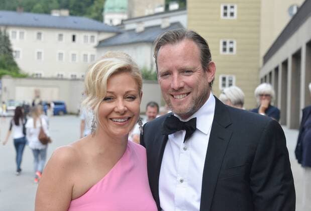 Festspielauffahrt zur Premiere von Manon Lescaut in Salzburg. Dieses Bild zeigt Nadja Swarovski und Rupert Adams 2016 - Festspielauffahrt zur Premiere von Manon Lescaut in Salzburg