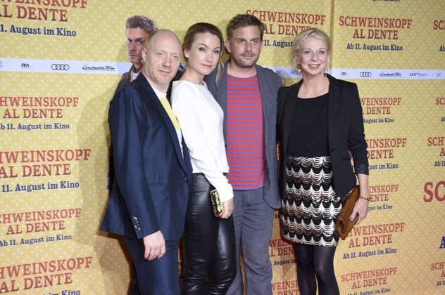 Simon Schwarz, Lisa Maria Potthoff, Sebastian Bezzel und Rita Falk bei der Premiere des Kinofilms Schweinskopf al dente im Mathäser Filmpalast. München, 02.08.2016 Foto:xP.xSchönbergerx xFuturexImage