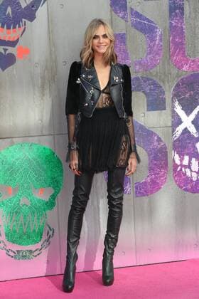 . 03 08 2016. London, United Kingdom. Cara Delevingne arriving at the Suicide Squad premiere in London.  xStephenxLockx xi-Imagesx IIM-13272-0005