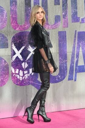 . 03 08 2016. London, United Kingdom. Cara Delevingne arriving at the Suicide Squad premiere in London.  xStephenxLockx xi-Imagesx IIM-13272-0007