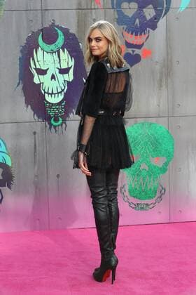 . 03 08 2016. London, United Kingdom. Cara Delevingne arriving at the Suicide Squad premiere in London.  xStephenxLockx xi-Imagesx IIM-13272-0009