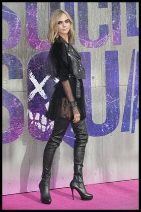 . 03 08 2016. London, United Kingdom. Cara Delevingne arriving for the Suicide Squad premiere in London.  xStephenxLockx xi-Imagesx IIM-13272-0065