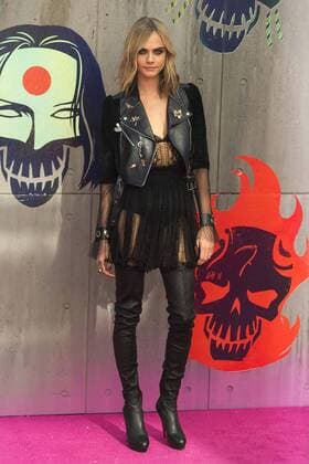 August 3, 2016 - London, London, UK - CARA DELEVINGNE attends the Suicide Squad UK Film Premiere London, UK. London UK  - ZUMAl94_