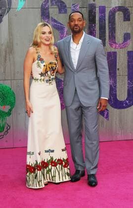 American actress Margot Robbie and actor Will Smith attending the European Premiere of Suicide Squad at London s Odeon Leicester Square. AUGUST 3rd 2016  MESx162568
