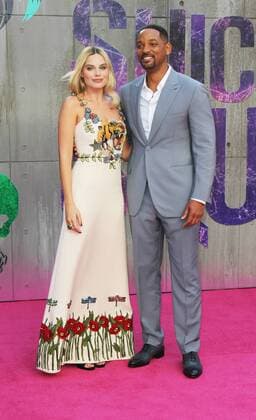 American actress Margot Robbie and actor Will Smith attending the European Premiere of Suicide Squad at London s Odeon Leicester Square. AUGUST 3rd 2016  MESx162568