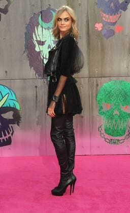 English model and actress Cara Delevingne attending the European Premiere of Suicide Squad at London s Odeon Leicester Square. AUGUST 3rd 2016  MESx162568