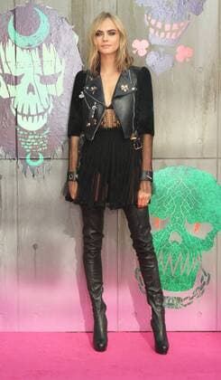 English model and actress Cara Delevingne attending the European Premiere of Suicide Squad at London s Odeon Leicester Square. AUGUST 3rd 2016  MESx162568