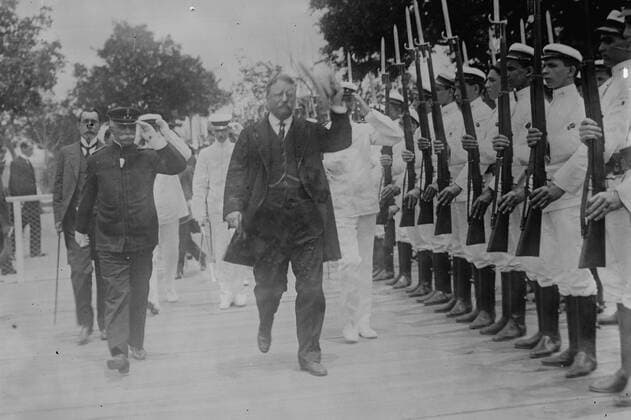 President Theodore Roosevelt (1858-1919) in Rio de Janeiro, Brazil before the Roosevelt-Rondon Scientific Expedition to the Amazon River which began in 1913. WHA  !ACHTUNG AUFNAHMEDATUM GESCHÄTZT! Copyright: WHA UnitedArchivesWHA_050_0133