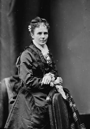 Mrs James Garfield, wife of President James Garfield. Lucretia Rudolph-Garfield did not show much interest in her role as a First Lady, but was a genuinely gracious and hospitable person. She planned to restore the White House fully but contracted malaria before she could make much progress. WHA  !ACHTUNG AUFNAHMEDATUM GESCHÄTZT! Copyright: WHA UnitedArchivesWHA_050_0181