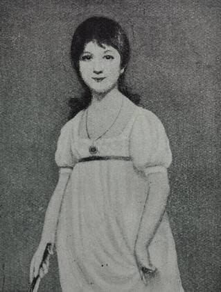 Portrait of a young Jane Austen (1775-1817), an English novelist whose works of romantic fiction, set among the landed gentry, earned her a place as one of the most widely read writers in English literature. Dated 1790. WHA  !ACHTUNG AUFNAHMEDATUM GESCHÄTZT! Copyright: WHA UnitedArchivesWHA_052_0924