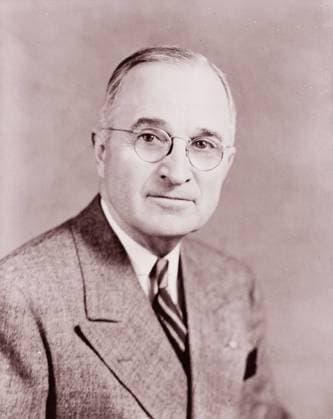 Photograph of President Harry S. Truman (1884-1972) 33rd President of the United States. Dated 1945 WHA  !ACHTUNG AUFNAHMEDATUM GESCHÄTZT! Copyright: WHA UnitedArchivesWHA_055_0134