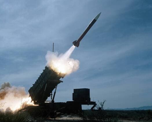 An MIM-104 Patriot missile is test fired.  Copyright: StocktrekxImages stk106528m