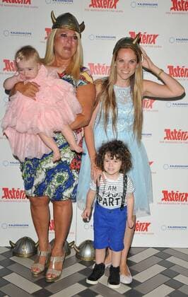 Asterix and Obelix: Mansion of the Gods gala film screening London, UK. Vanessa Feltz & her family at the Asterix and Obelix: Mansion of the Gods gala film screening, Picturehouse Central, Corner of Shaftesbury Avenue & Great Windmill Street. 7th August 2016. LMK315-61258-080816 