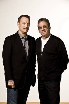 Jun 05, 2010 - Emeryville, California, U.S. - TOM HANKS (L) and TIM ALLEN are photographed at Pixar studios in Emeryville, CA during a press junket for Toy Story 3 . Hanks and Allen have provided the voices for the characters of Woody and Buzz in the Toy Story films over the past 15 years. - ZUMAk80_