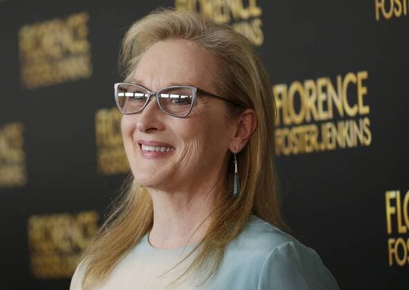 Meryl Streep arrives on the red carpet at the Florence Foster Jenkins New York Premiere at AMC Loews Lincoln Square 13 Theater on August 9, 2016 in New York City.  NYP20160809103 JOHNxANGELILLO