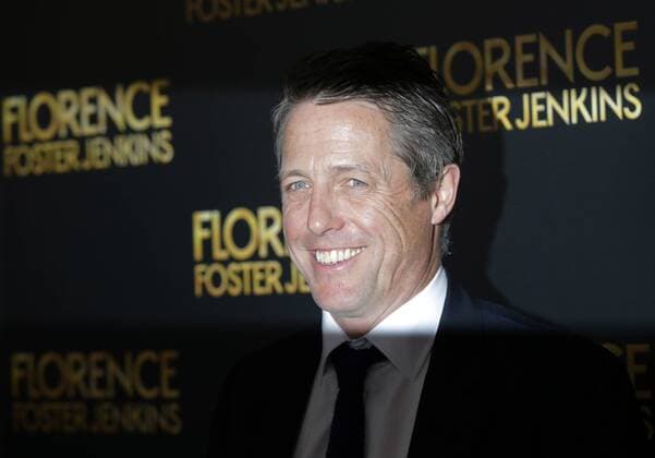 Hugh Grant arrives on the red carpet at the Florence Foster Jenkins New York Premiere at AMC Loews Lincoln Square 13 Theater on August 9, 2016 in New York City.  NYP20160809105 JOHNxANGELILLO