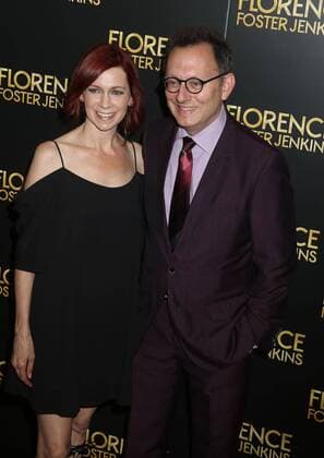 August 9, 2016 - New York, New York, U.S. - Actors CARRIE PRESTON and MICHAEL EMERSON attend the New York premiere of Florence Foster Jenkins held at AMC Loews Lincoln Square. New York U.S. - ZUMAk03_