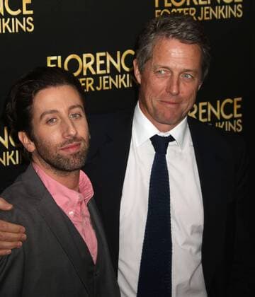 August 9, 2016 - New York, New York, U.S. - Actors HUGH GRANT and SIMON HELBERG attend the New York premiere of Florence Foster Jenkins held at AMC Loews Lincoln Square. New York U.S. - ZUMAk03_