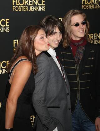 August 9, 2016 - New York, New York, U.S. - Former model PAULINA PORIZKOVA and her sons JONATHAN OCASEK and OLIVER OCASEK attend the New York premiere of Florence Foster Jenkins held at AMC Loews Lincoln Square. New York U.S. - ZUMAk03_