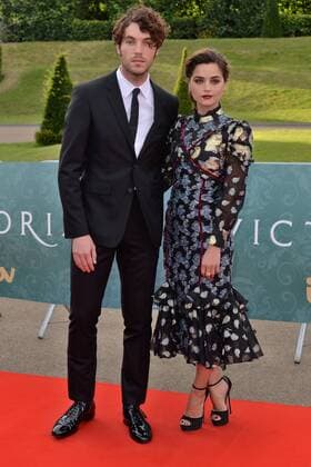 August 11, 2016 - London, London, UK - JENNA COLEMAN and TOM HUGHES attends the VIP press screening of Victoria. The ITV series traces the early life of Queen Victoria, from her accession to the throne at the tender age of 18 through to her courtship and marriage to Prince Albert. London, UK. London UK  - ZUMAl94_