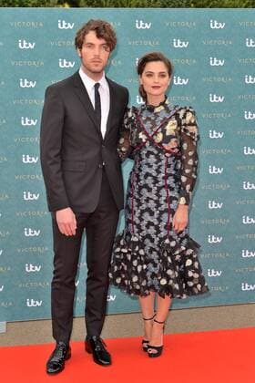 August 11, 2016 - London, London, UK - JENNA COLEMAN and TOM HUGHES attends the VIP press screening of Victoria. The ITV series traces the early life of Queen Victoria, from her accession to the throne at the tender age of 18 through to her courtship and marriage to Prince Albert. London, UK. London UK  - ZUMAl94_