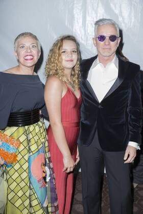 USA: The Get Down premiere in New York Baz Luhrmann (R), Catherine Martin (L), and Lillian Luhrmann (C) attend The Get Down Netflix original series premier at Lehman Center for performing arts in the Bronx.  LevxRadin