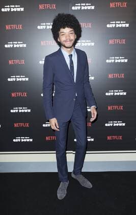 USA: The Get Down premiere in New York Justice Smith attends The Get Down Netflix original series premier at Lehman Center for performing arts in the Bronx.  LevxRadin