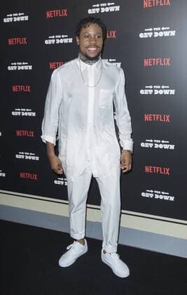 USA: The Get Down premiere in New York Shameik Moore attends The Get Down Netflix original series premier at Lehman Center for performing arts in the Bronx.  LevxRadin