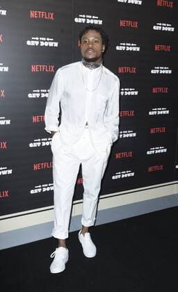 USA: The Get Down premiere in New York Shameik Moore attends The Get Down Netflix original series premier at Lehman Center for performing arts in the Bronx.  LevxRadin