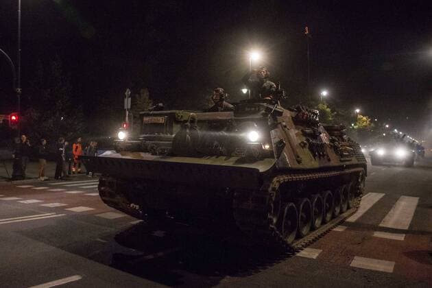 WARSAW 11.08.2016 NIGHT DRESS REHEARSAL FOR MONDAY S ARMED FORCES DAY BERGEPANZER 2 --- Newspix.pl  KS_20160811_DEF_049