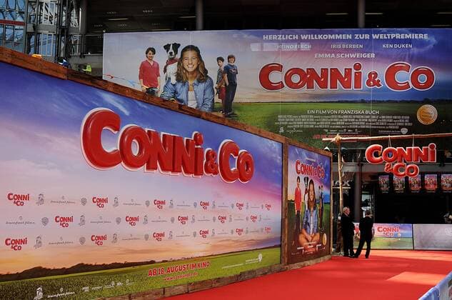 Vorbereitungen zur Connie & Co. Filmpremiere am Potsdamer Platz in Berlin 