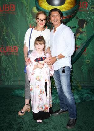 August 14, 2016 - Los Angeles, CA, United States - 14 August 2016 - Los Angeles, California - Lou Diamond Philips, wife Yvonne Bossier Phillips, daughter Indigo Sanara Phillips. Kubo and The Two Strings World Premiere held at the AMC Universal City Walk Universal Studios Hollywood in Los Angeles. Photo Credit: AdMedia Los Angeles United States - ZUMAa123
