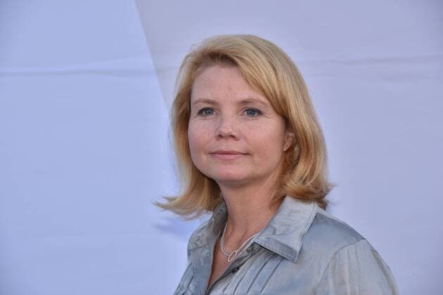 Schauspielerin Annette Frier posiert am 15.08.2016 in Köln bei der Premiere der WDR Doku Reihe Unser Land - NRW wird 70 zum 70. Geburtstag des Landes Nordrhein-Westfalen.
