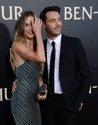 Cast member Jack Huston and model Shannan Click attend the premiere of the motion picture drama Ben-Hur at TCL Chinese Theatre in the Hollywood section of Los Angeles on August 16, 2016. Storyline: The epic story of Judah Ben-Hur (Jack Huston), a prince falsely accused of treason by his adopted brother, an officer in the Roman army. After years at sea, Judah returns to his homeland to seek revenge, but finds redemption.  LAP2016081614 JIMxRUYMEN