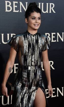Cast member Sofia Black-D Elia attends the premiere of the motion picture drama Ben-Hur at TCL Chinese Theatre in the Hollywood section of Los Angeles on August 16, 2016. Storyline: The epic story of Judah Ben-Hur (Jack Huston), a prince falsely accused of treason by his adopted brother, an officer in the Roman army. After years at sea, Judah returns to his homeland to seek revenge, but finds redemption.  LAP2016081618 JIMxRUYMEN