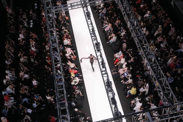 Malaysia: Kuala Lumpur Fashion Week 2016 A model on the runway at Kuala Lumpur Fashion Week 2016.  AdyxAbdxRopha