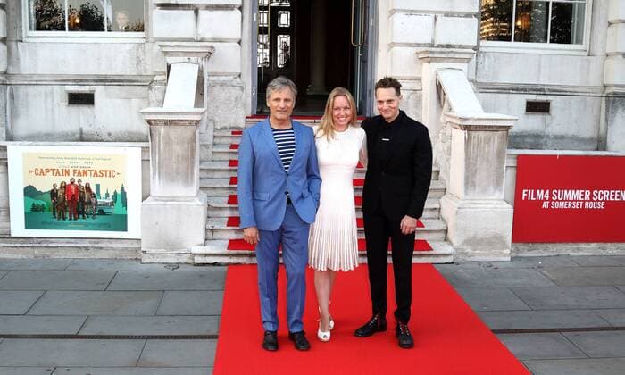 Film4 Summer Screen Closing Gala - Captain Fantastic screening London, UK. Viggo Mortensen, Lynette Howell Taylor and Matt Ross at Film4 Summer Screen Closing Gala - Captain Fantastic - at Somerset House, London on August 17th 2016. LMK73-60953-180816 