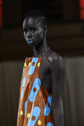 August 20, 2016 - Toronto, Canada - A dark skin model on the catwalk during the African Fashion Week in Toronto,Canada on 20th August,2016. Toronto Canada  - ZUMAn230