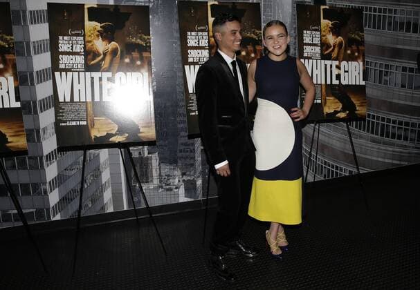 Brian Sene Marc and Morgan Saylor arrive on the red carpet at the White Girl New York Premiere at Angelika Film Center on August 22, 2016 in New York City in New York City on August 22, 2016.  NYP201608221003 JOHNxANGELILLO