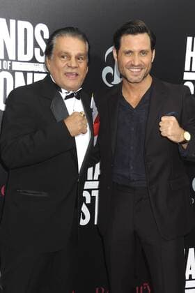 Roberto Duran und Edgar Ramirez bei der Premiere des Kinofuls Hands of Stone im SVA Theatre. New York, 22.08.2016 Foto:xD.xVanxTinex xFuturexImage