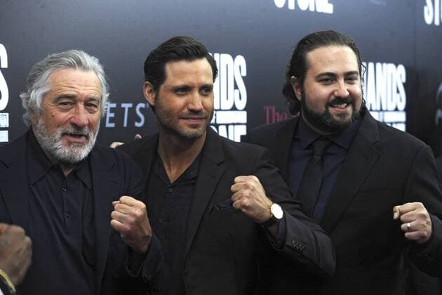Robert De Niro, Edgar Ramirez und Jonathan Jakubowicz bei der Premiere des Kinofuls Hands of Stone im SVA Theatre. New York, 22.08.2016 Foto:xD.xVanxTinex xFuturexImage