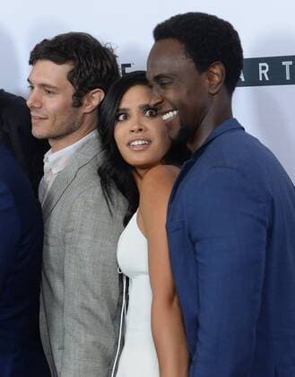 Cast members Adam Brody, Otmara Marrero and Edi Gathegi (L-R) attend the premiere of Crackle s TV series crime drama Startup at the London Hotel in West Hollywood, California on August 23, 2016. Storyline: A desperate banker needs to conceal stolen money. A Haitian-American gang lord wants to go legit. A Cuban-American hacker has an idea that will revolutionize the very future of money itself. Forced to work together, they unwittingly create their version of the American dream - organized crime 2.0.  LAP2016082329 JIMxRUYMEN